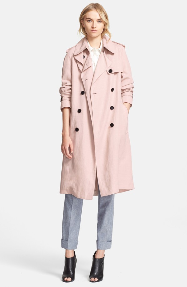 burberry pink trench coat