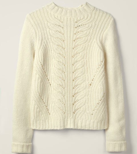 Charming Trim Bone Inspired Buttons - Irish Fisherman Sweater W Austrian Twist Lovely Cardigan Wool Cable Knit