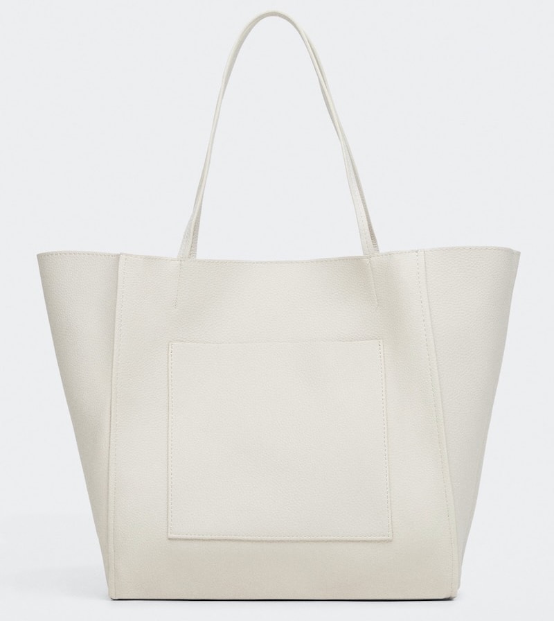 Hilderbrand Lifestyle Oval Gold Link Tote Bag (White)