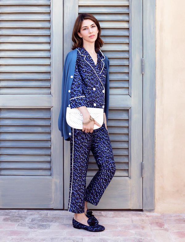 Sofia Coppola in a polka-dot Louis Vuitton dress